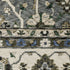 5' X 8' Blue And Gray Oriental Area Rug With Fringe
